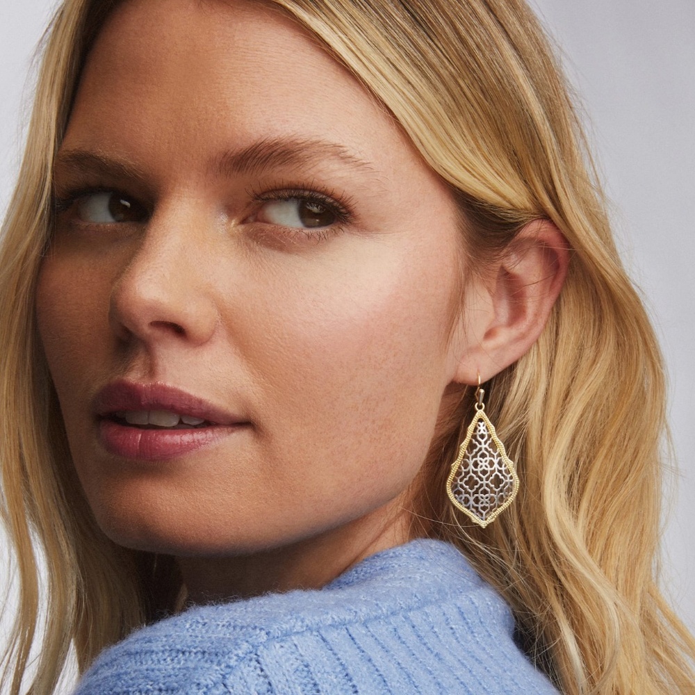 Kendra Scott Addie filigree mix earrings gold silver